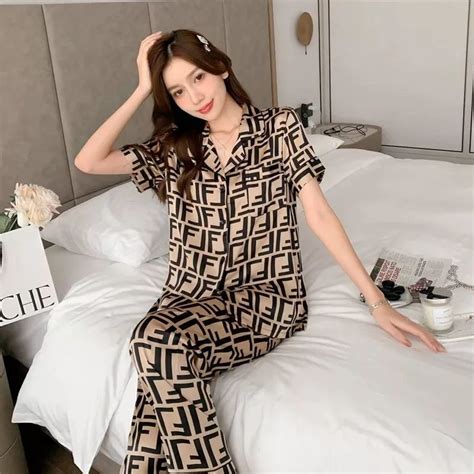 fendi silk pyjamas|fendi vertigo pajama set.